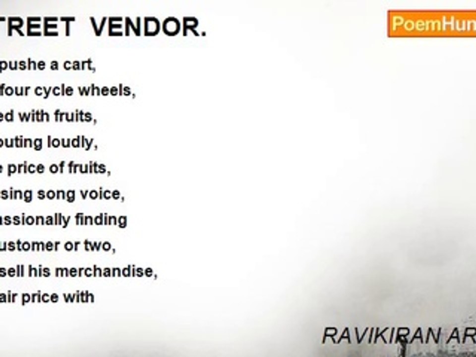 RAVIKIRAN ARAKKAL - STREET  VENDOR.