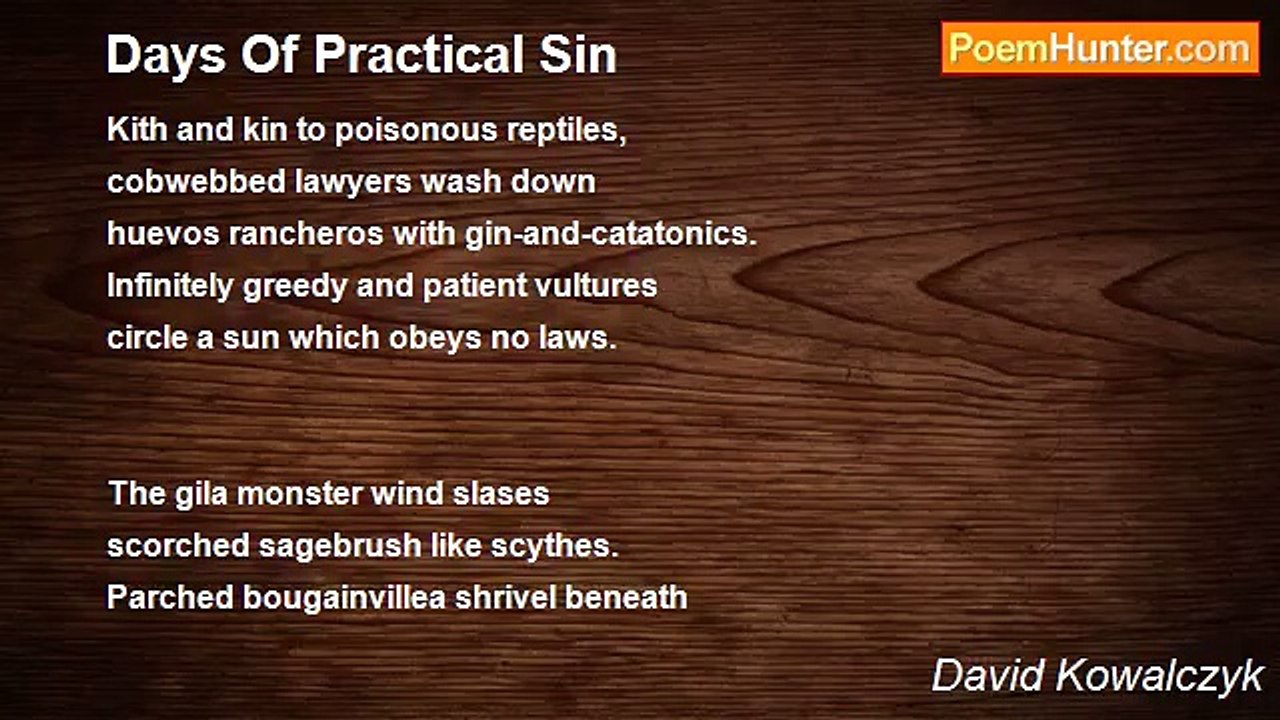 David Kowalczyk - Days Of Practical Sin