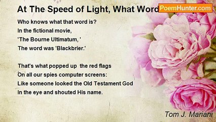 Tom J. Mariani - At The Speed of Light, What Word Pops Up?