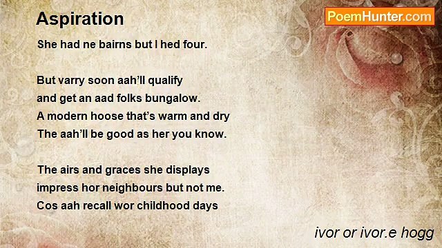 ivor or ivor.e hogg - Aspiration