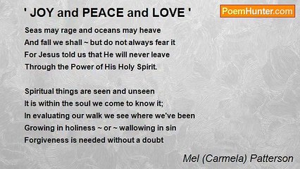 Carmela Patterson - ' JOY and PEACE and LOVE '