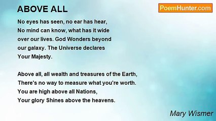 Mary Wismer - ABOVE ALL