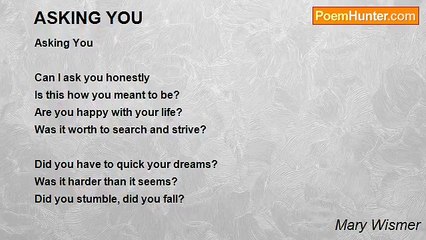 Mary Wismer - ASKING YOU
