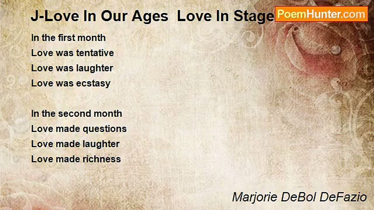 Marjorie DeBol DeFazio - J-Love In Our Ages  Love In Stages