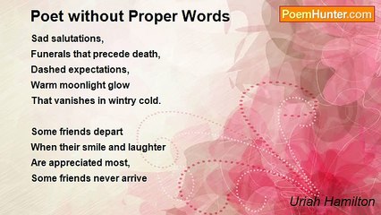 Uriah Hamilton - Poet without Proper Words