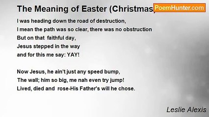 Leslie Alexis - The Meaning of Easter (Christmas)