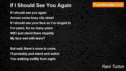 Rani Turton - If I Should See You Again
