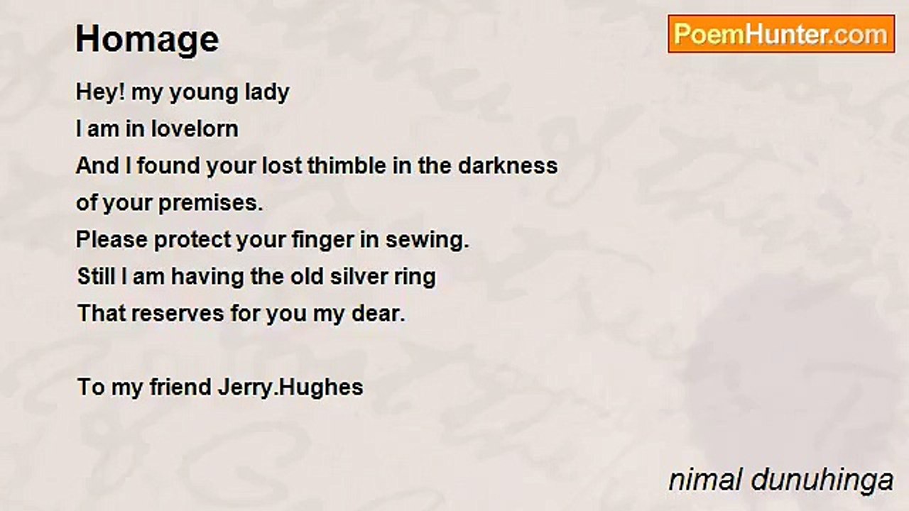 nimal dunuhinga - Homage