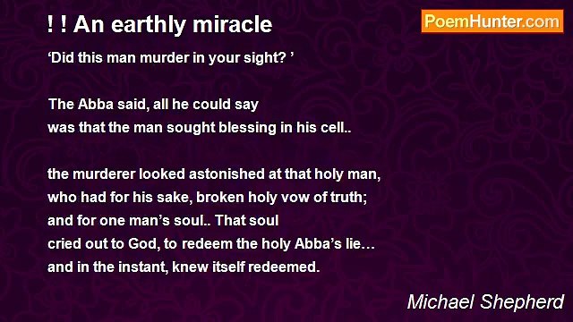 Michael Shepherd - ! ! An earthly miracle