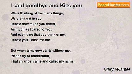 Mary Wismer - I said goodbye and Kiss you