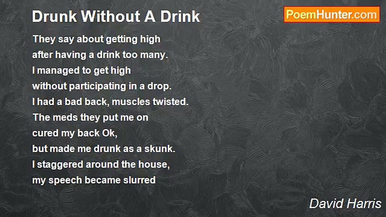 David Harris - Drunk Without A Drink