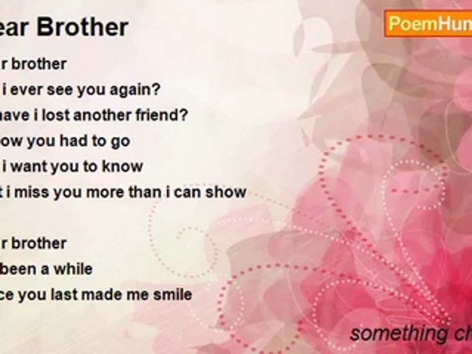 something changing - Dear Brother