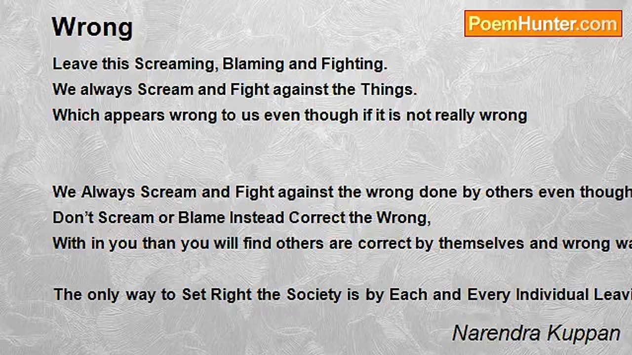 Narendra Kuppan - Wrong