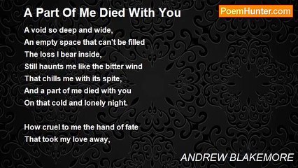 ANDREW BLAKEMORE - A Part Of Me Died With You