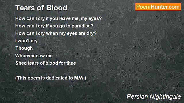 Persian Nightingale - Tears of Blood