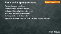 leah dsouza - Put a smile upon your face