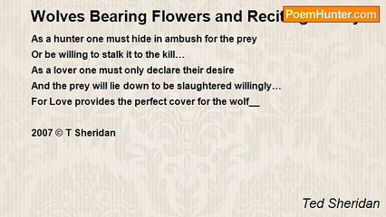 Ted Sheridan - Wolves Bearing Flowers and Reciting Poetry