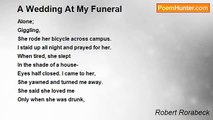Robert Rorabeck - A Wedding At My Funeral