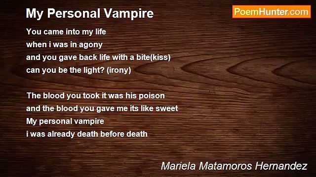 Mariela Matamoros Hernandez - My Personal Vampire