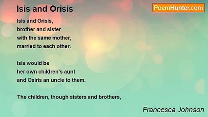 Francesca Johnson - Isis and Orisis