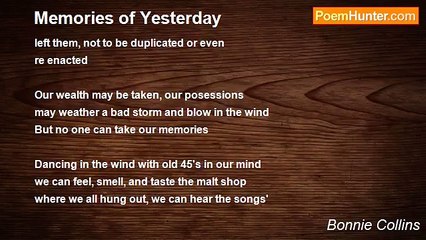 Bonnie Collins - Memories of Yesterday