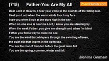 Melvina Germain - (715)      Father-You Are My All