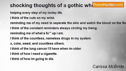 Carissa McBride - shocking thoughts of a gothic whore.