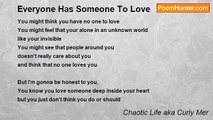 Chaotic Life aka Curly Mer - Everyone Has Someone To Love
