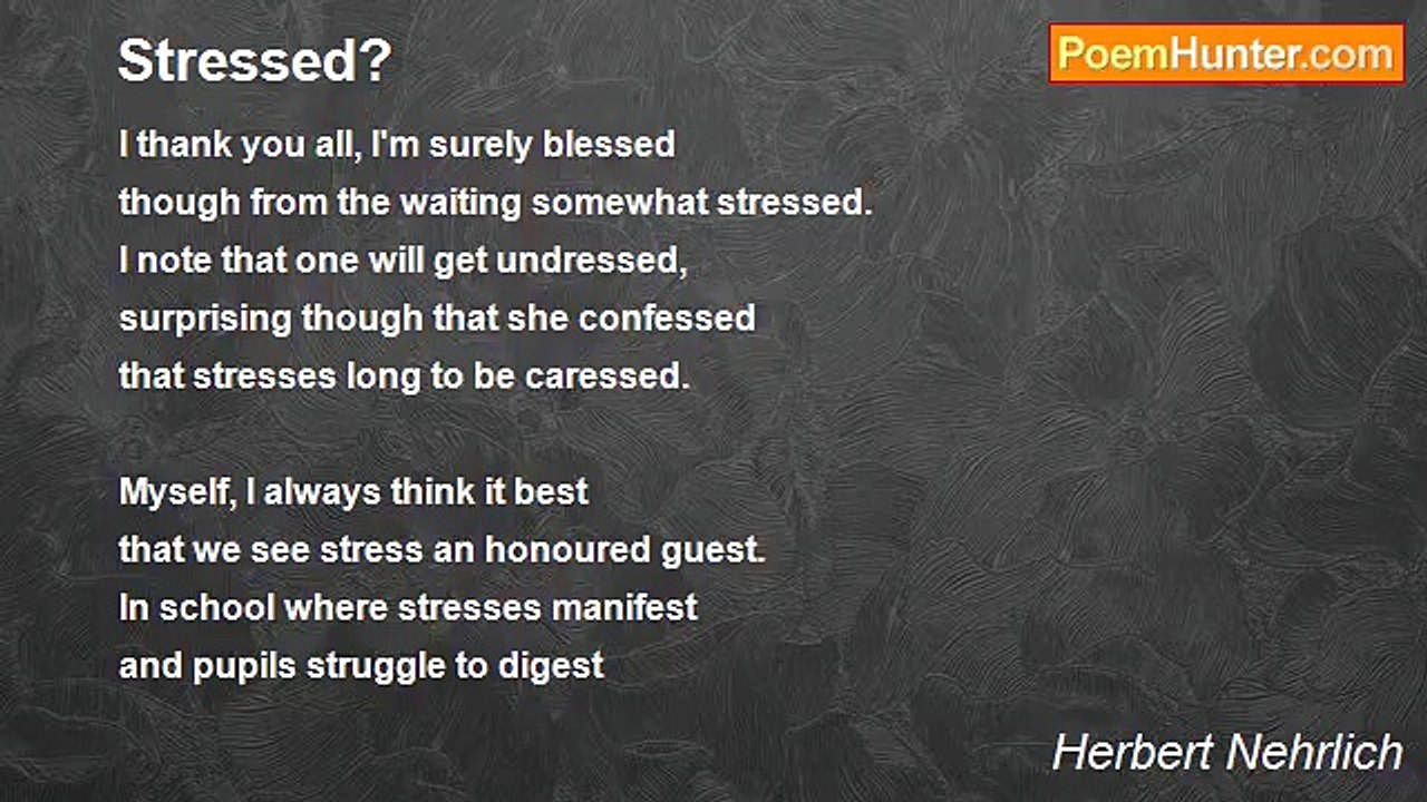 Herbert Nehrlich - Stressed?