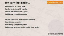 Born Frustrated - my very first smile....