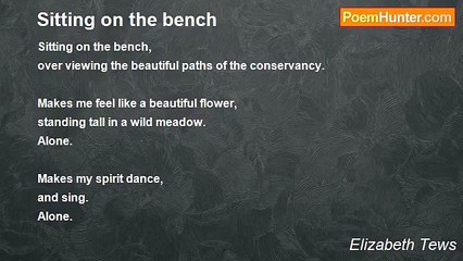 Elizabeth Tews - Sitting on the bench