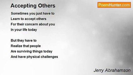 Jerry Abrahamson - Accepting Others