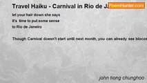john tiong chunghoo - Travel Haiku - Carnival in Rio de Janeiro
