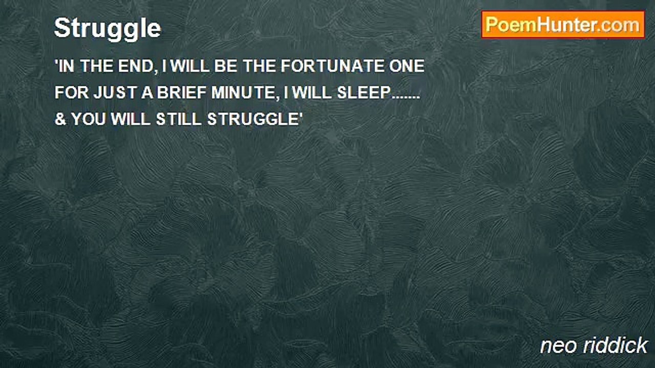 neo riddick - Struggle