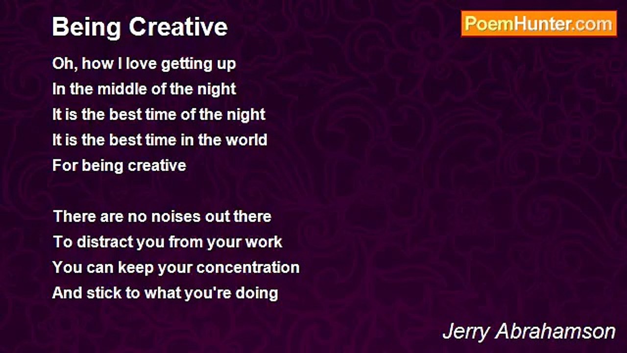 Jerry Abrahamson - Being Creative