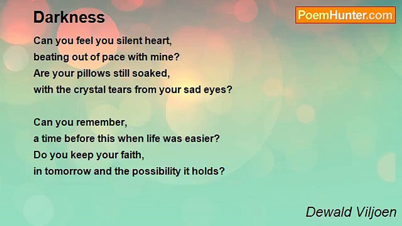 Dewald Viljoen - Darkness