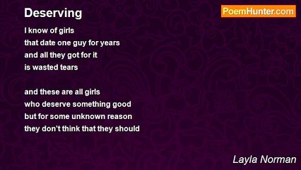 Layla Norman - Deserving