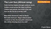 Frank Bana - The Lost Sun (African song)