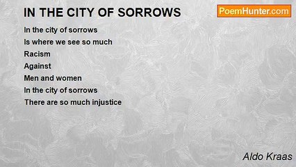 Aldo Kraas - IN THE CITY OF SORROWS