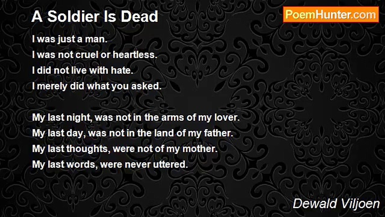 Dewald Viljoen - A Soldier Is Dead