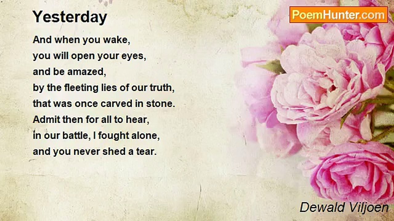 Dewald Viljoen - Yesterday