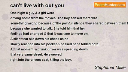 Stephanie MIller - can't live with out you