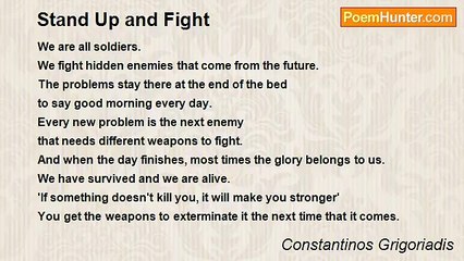 Constantinos Grigoriadis - Stand Up and Fight