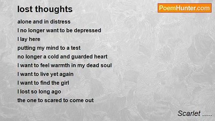 Scarlet ..... - lost thoughts