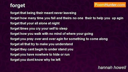 hannah howell - forget