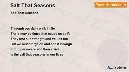 JoJo Bean - Salt That Seasons