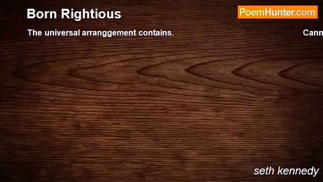 seth kennedy - Born Rightious