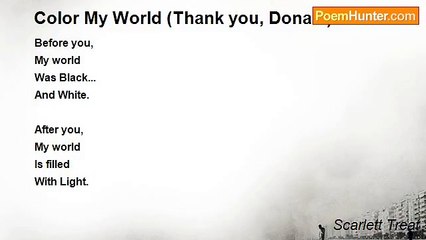 Scarlett Treat - Color My World (Thank you, Donall!)