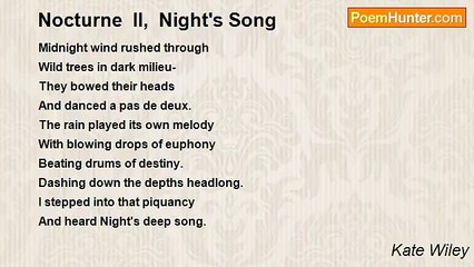 Kate Wiley - Nocturne  II,  Night's Song