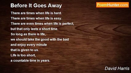 David Harris - Before It Goes Away